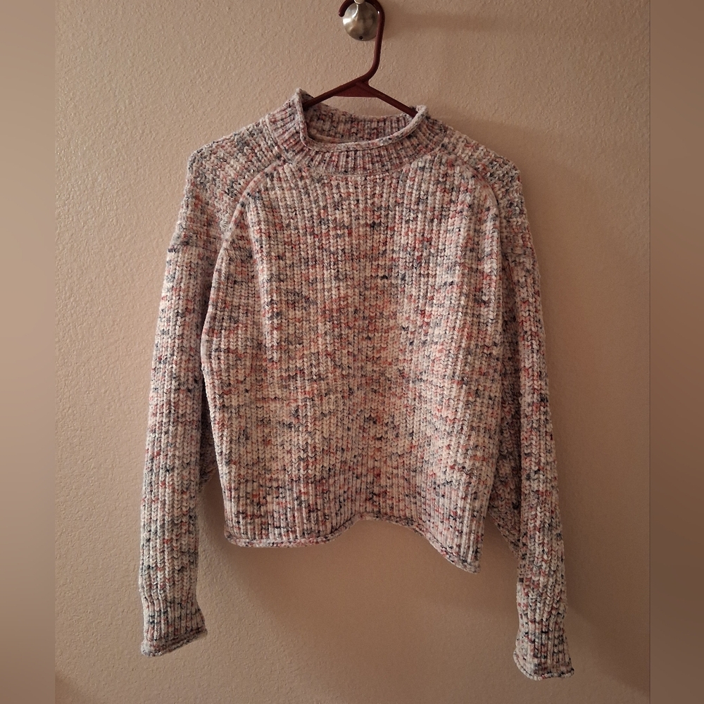 Lulu's Speckled Knit Crewneck Sweater